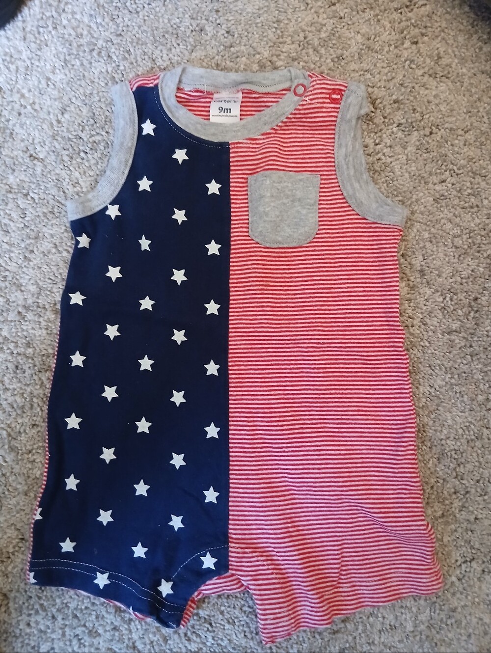 Carter's baby boy 4th of July romper